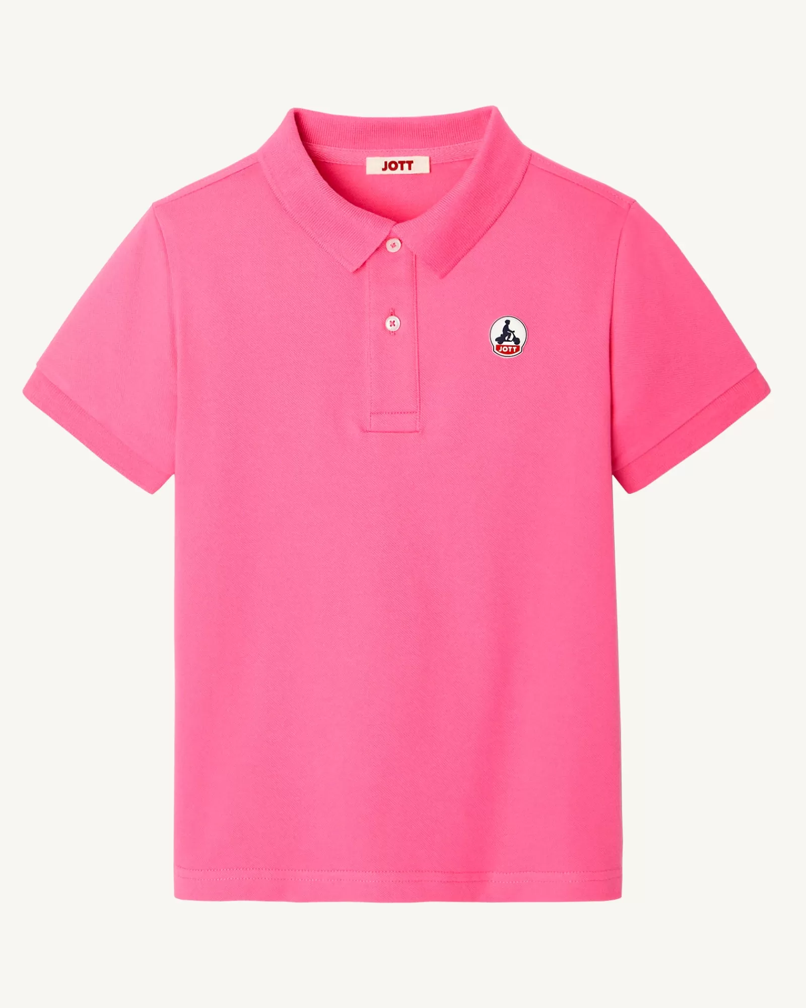 Clearance JOTT Polo Enfant En Coton Biologique Rose Intense Salvador 457 Wild Rose