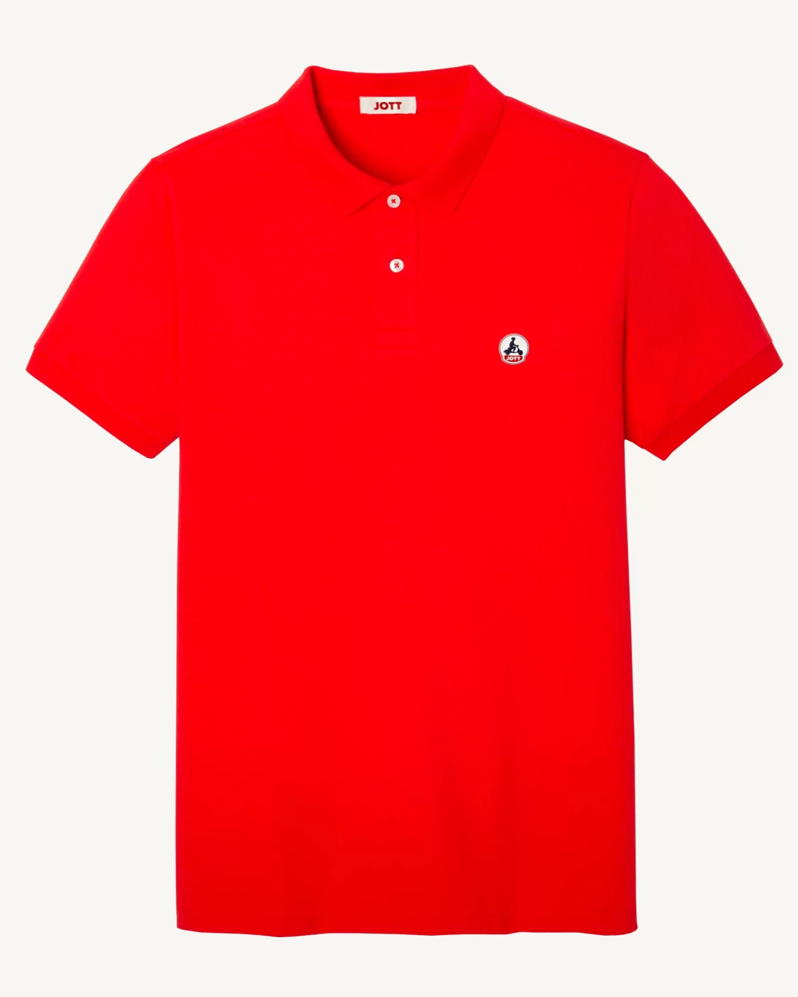 Online JOTT Polo Homme En Coton Biologique Rouge Vif Marbella 318 Fire Red