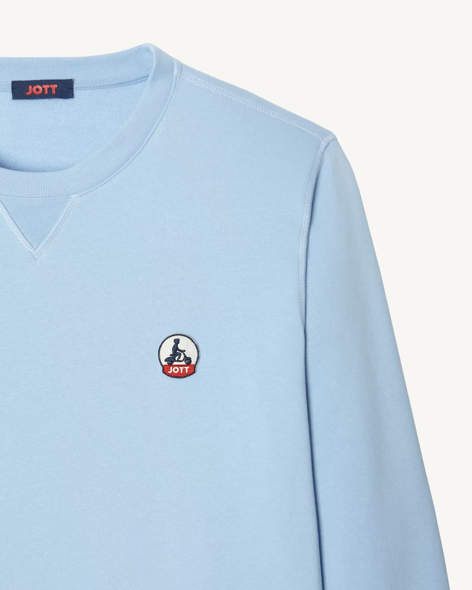 Cheap JOTT Sweat Homme En Coton Biologique Bleu Clair Braga 180 Soft Blue