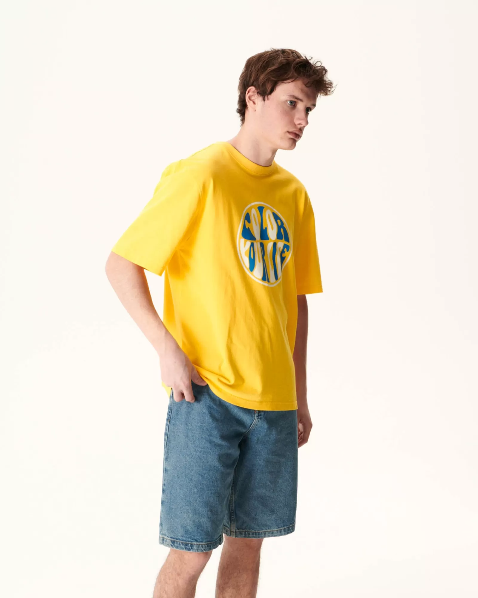 Cheap JOTT T-Shirt Homme En Coton Biologique Citron Leo 631 Lemon