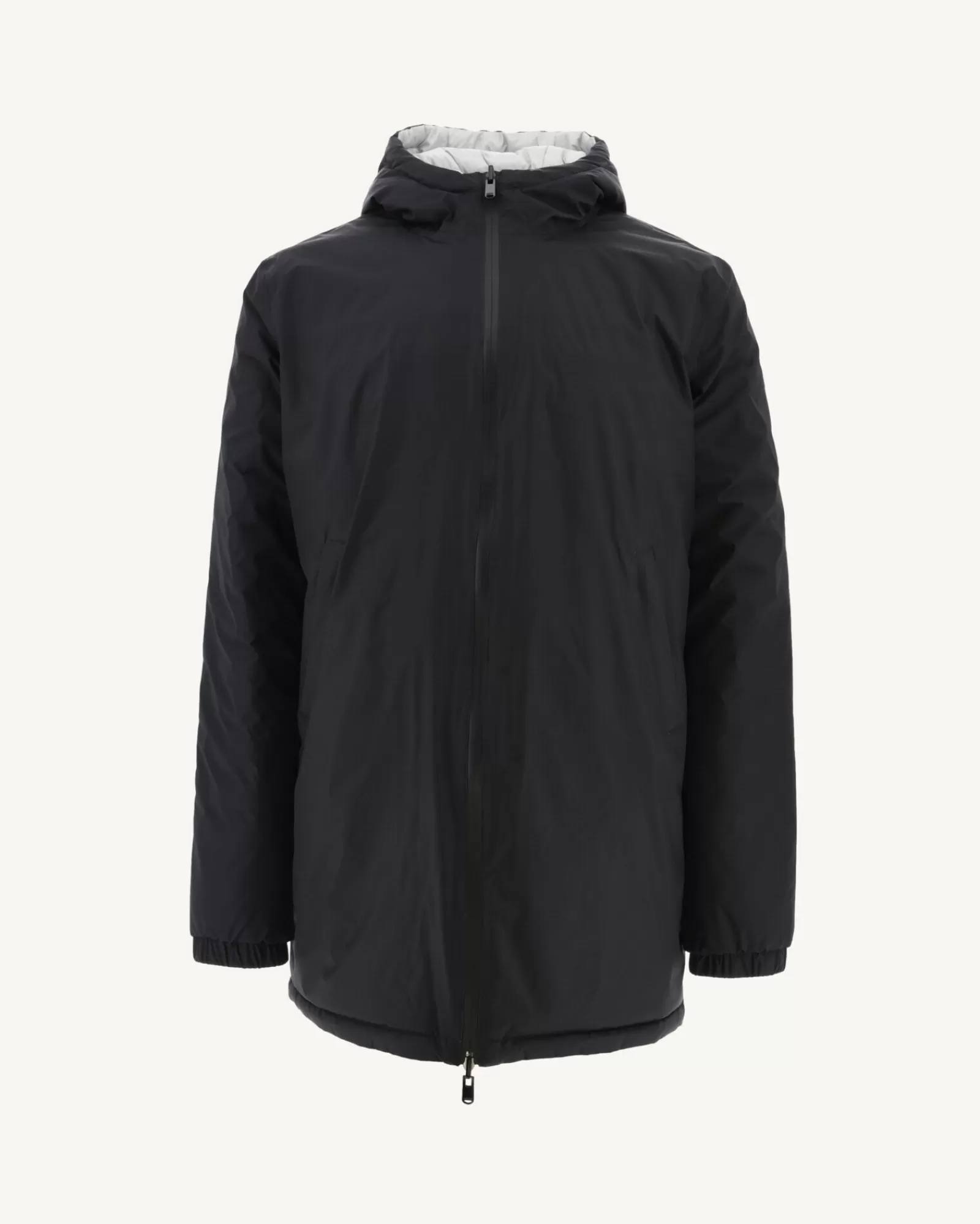 Flash Sale JOTT Doudoune Longue Reversible A Capuche Noir/Gris Clair Amsterdam 9902 Black/Soft Grey