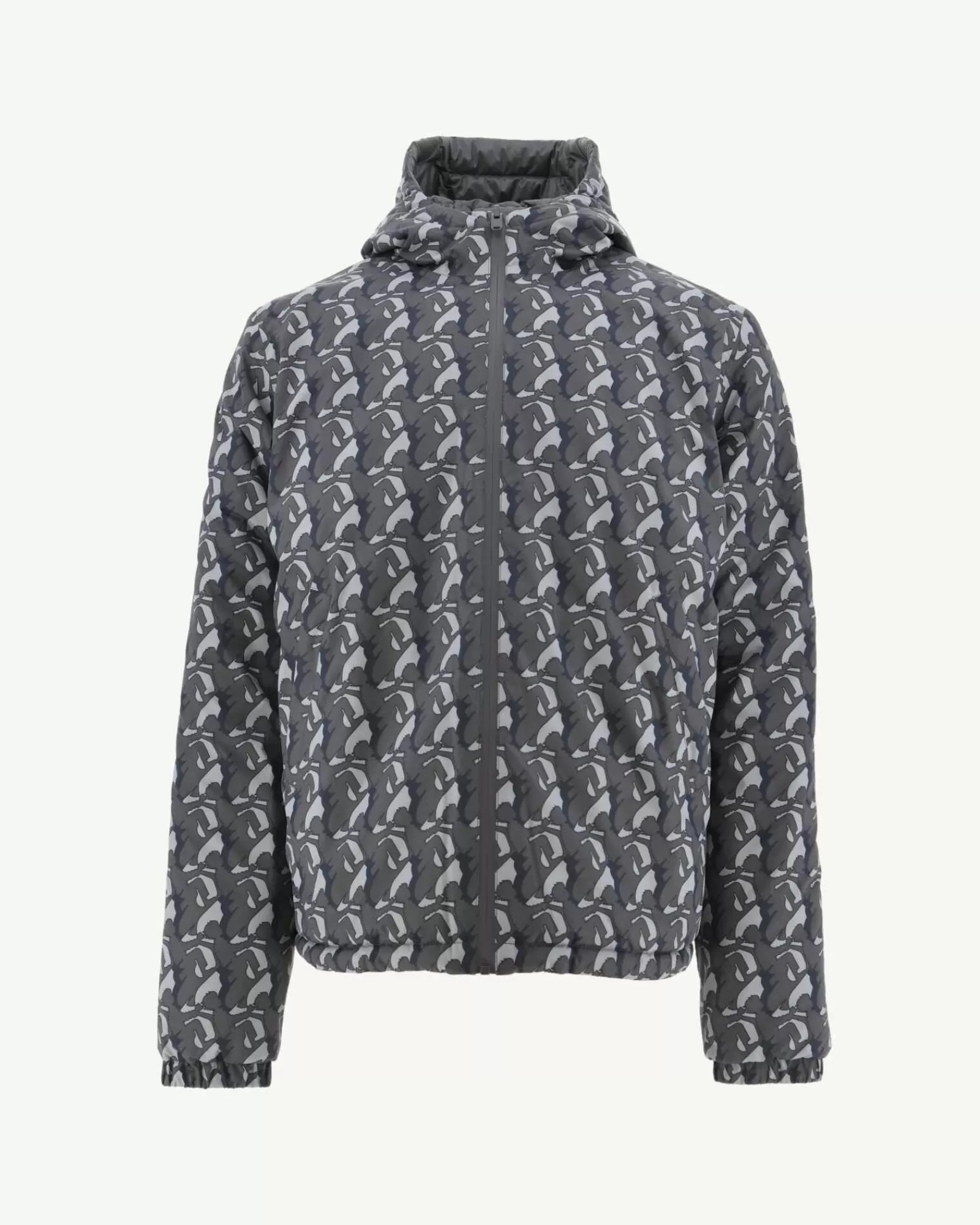 Fashion JOTT Doudoune Reversible A Capuche Monogram Anthra/Anthra Bergen 5040 Monogram Anthra/Anthra